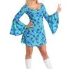 Fun Costumes Women's Wild Flower 70s Disco Dress Plus Size Costume -Deals Costumes Store 70s wild flower dress costume plus womens1