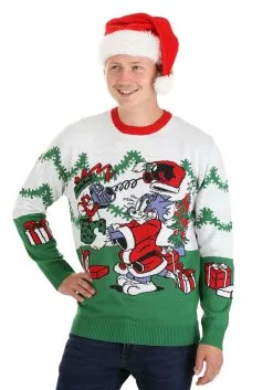 Bioworld Merchandising / Independent Sales Tom And Jerry Scenic Adult Ugly Christmas Sweater