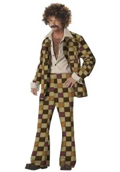 California Costume Collection Mens Disco Leisure Suit Costume