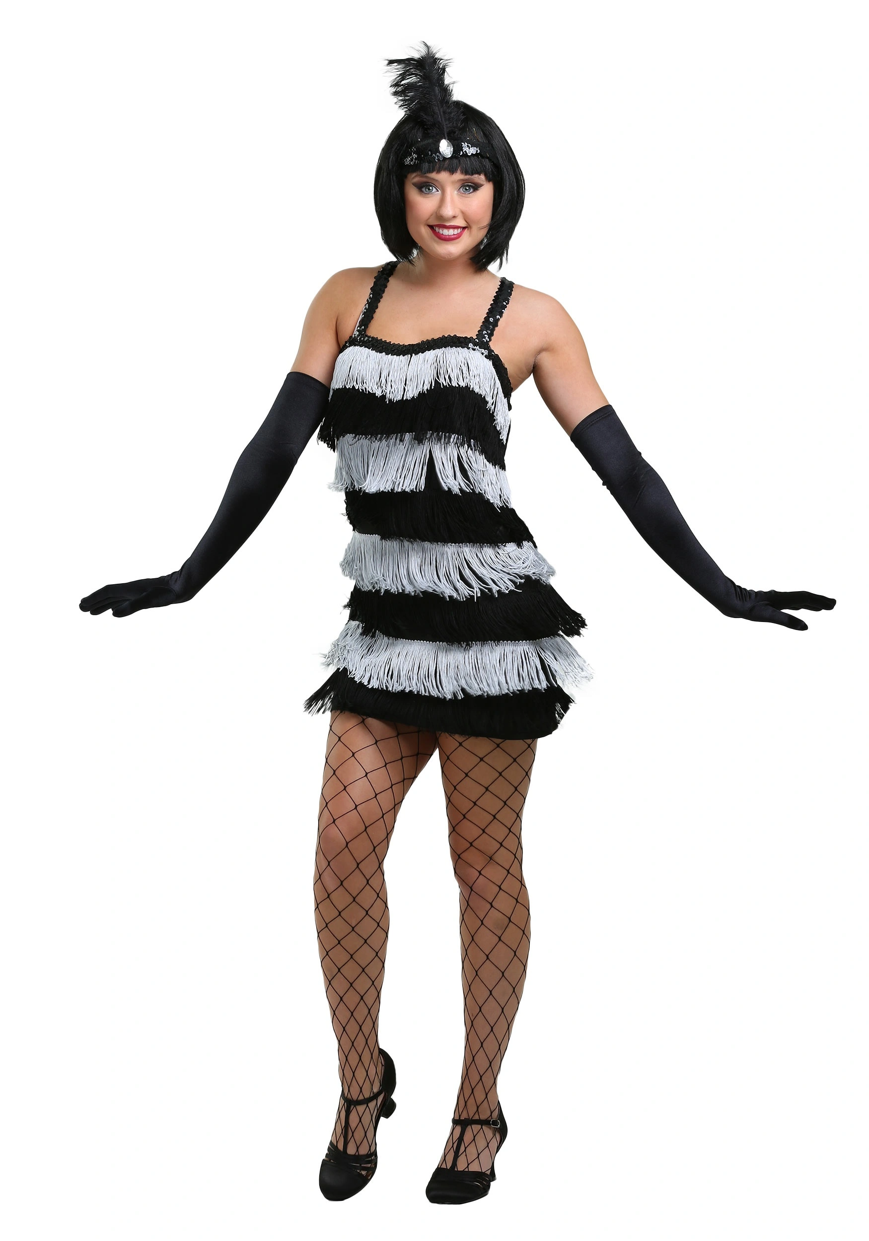 Fun Costumes Fringed Silver Flapper Costume 3 Fun Costumes Fringed Silver Flapper Costume