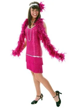 Fun Costumes Fuchsia Flapper Dress Costume