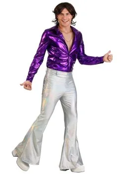 Fun Costumes Men's Holographic Disco Pants 7 Fun Costumes Men's Holographic Disco Pants -Deals Costumes Store holographic disco pants for men alt