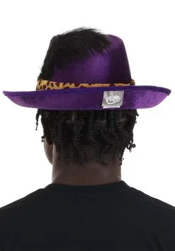 Elope Purple Pimp Hat Costume Accessory -Deals Costumes Store purple pimp hat alt 2