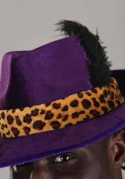 Elope Purple Pimp Hat Costume Accessory -Deals Costumes Store purple pimp hat alt 3