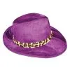 Funny Fashions Purple Velvet Leopard Costume Pimp Hat -Deals Costumes Store purple velvet leopard trim pimp hat