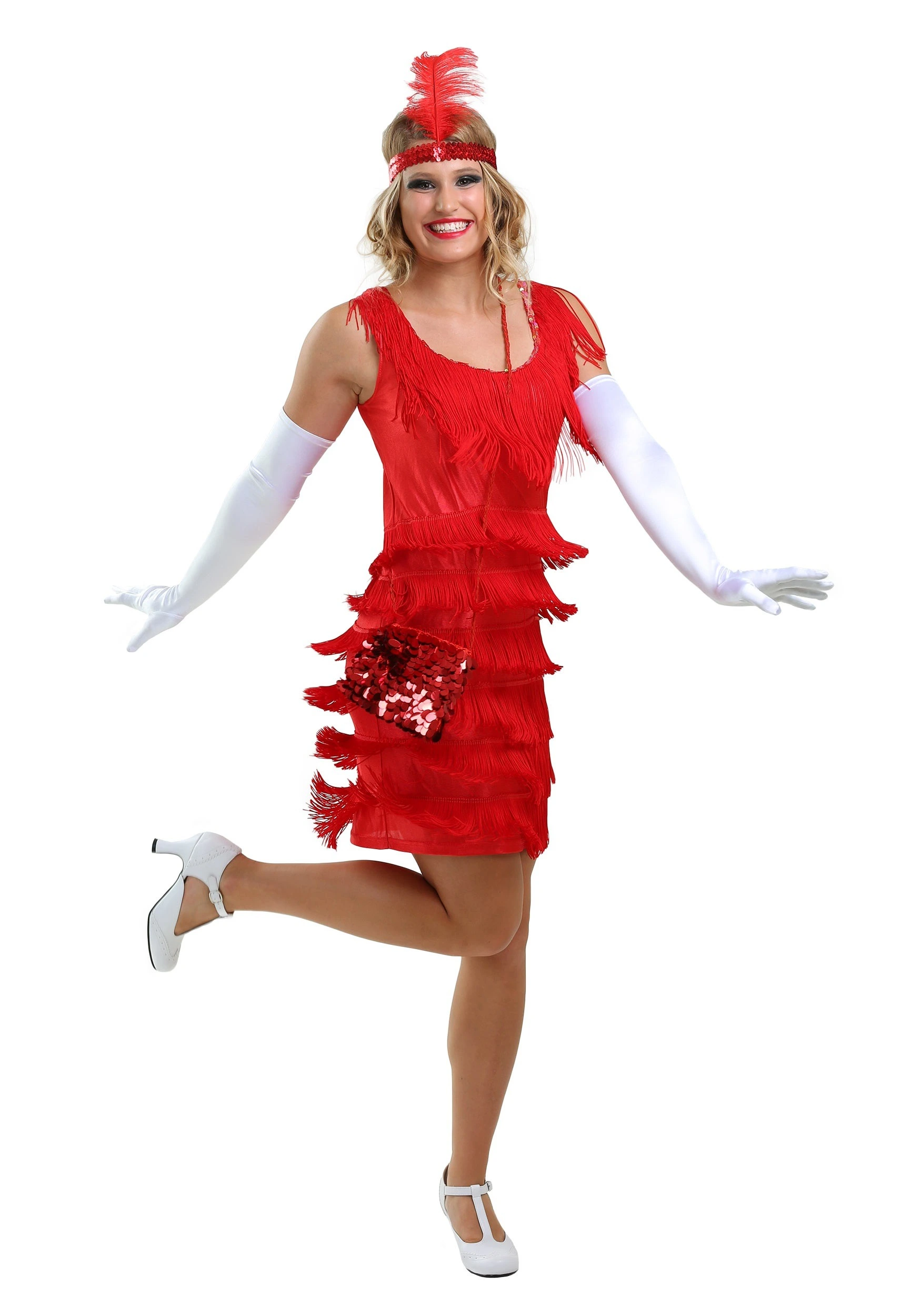 Fun Costumes Red Flapper Fashion Dress Costume 3 Fun Costumes Red Flapper Fashion Dress Costume