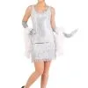 Fun Costumes Silver Plus Size Flapper Costume Dress 1 Fun Costumes Silver Plus Size Flapper Costume Dress -Deals Costumes Store silver plus size flapper costume dress update1