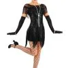 LEG AVENUE Women's Foxtrot Flirt Sequined Costume -Deals Costumes Store womens foxtrot flirt costume updated