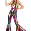 Boloparty Rainbow Rave Disco Costume For Women -Deals Costumes Store womens rainbow rave disco costume
