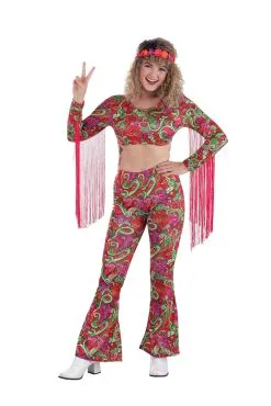 Fun Costumes Women's Hippie World Peace Costume -Deals Costumes Store womens world peace hippie costume alt 2